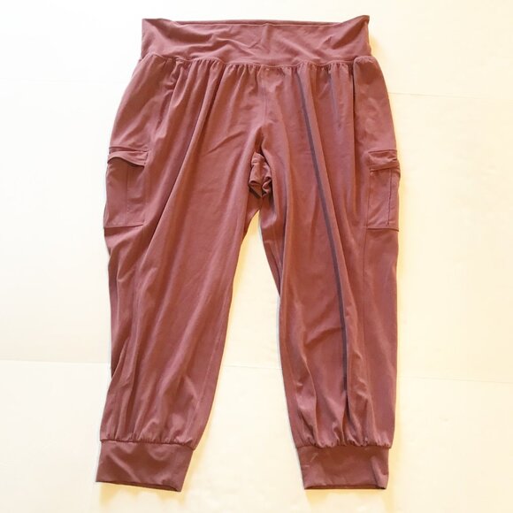 ATHLETA Salutation Cargo Jogger Pants Tawny Rose Pink Leggings Womens 3X - Picture 3 of 10